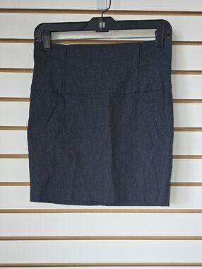 Papaya Dark Blue Pencil Skirt